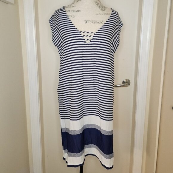 Stripe Beach Cover-Up - Picture 1 of 6
